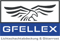 Gfellex Lichtschachtabdeckungen und Gitterroste Logo